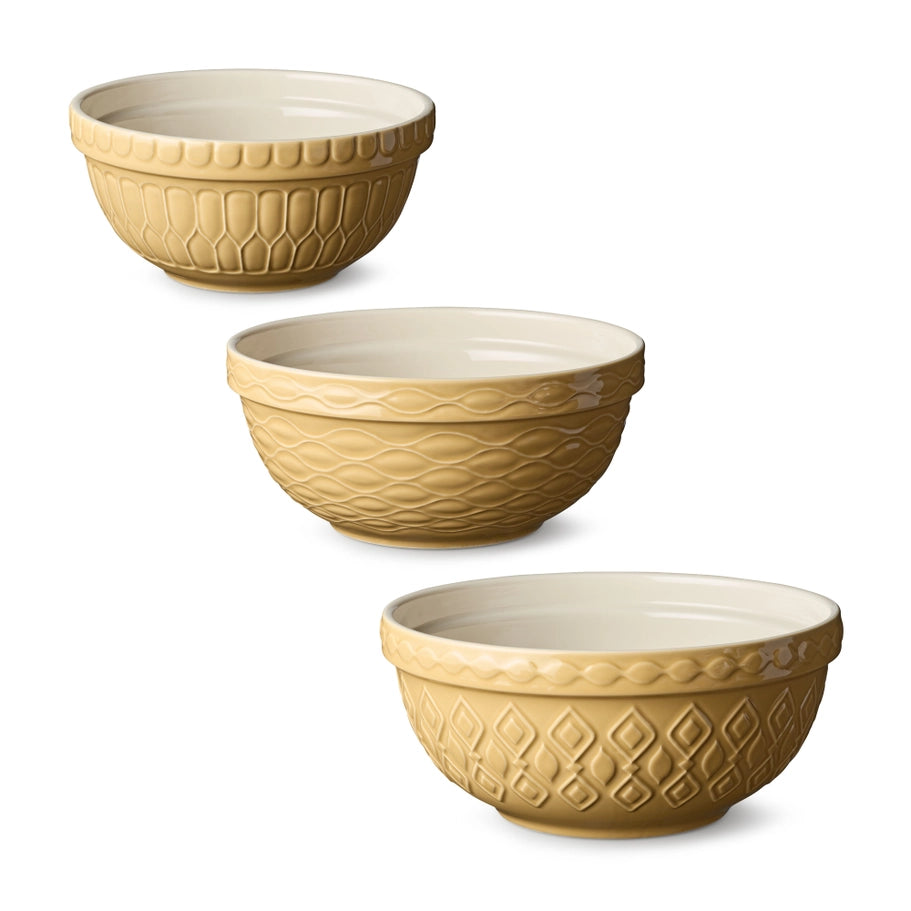 Vintage Farm Stoneware Set of 3 Mixing Bowl